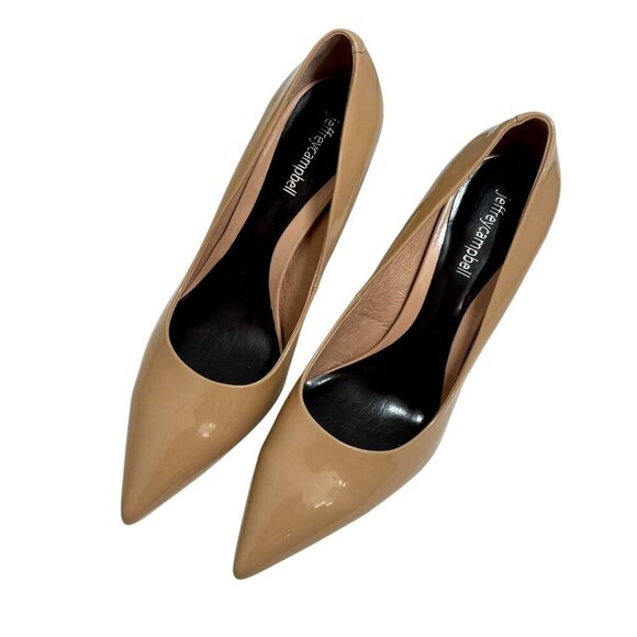 JEFFREY CAMPBELL Nikia Pointed Toe Pumps In Nude Patent Size 8.5 - Picture 5 of 9